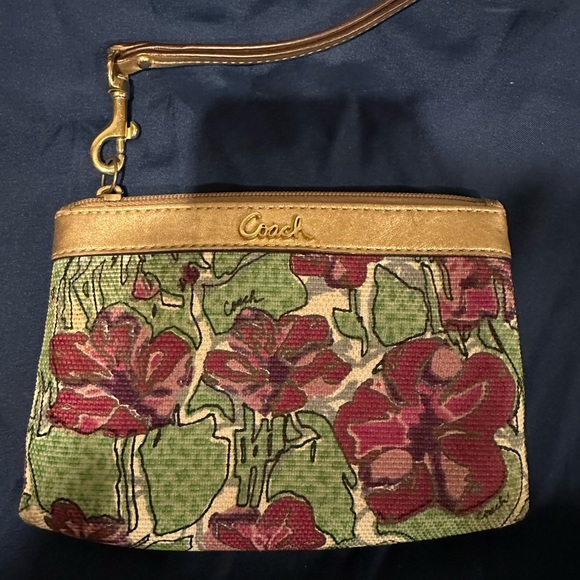 Coach Floral Wristlet - Picture 1 of 8